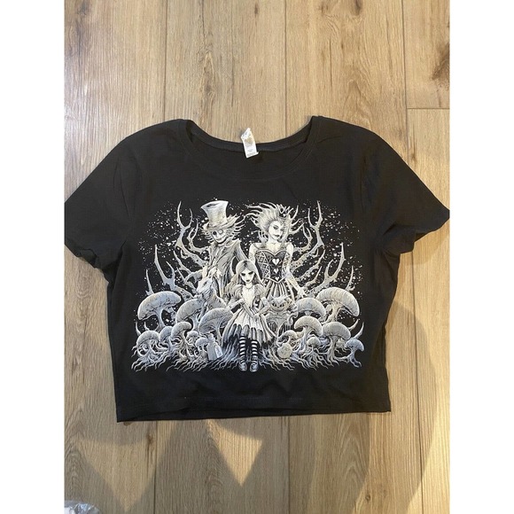 Bella + Canvas Crop Top M/L Black - Picture 4 of 5